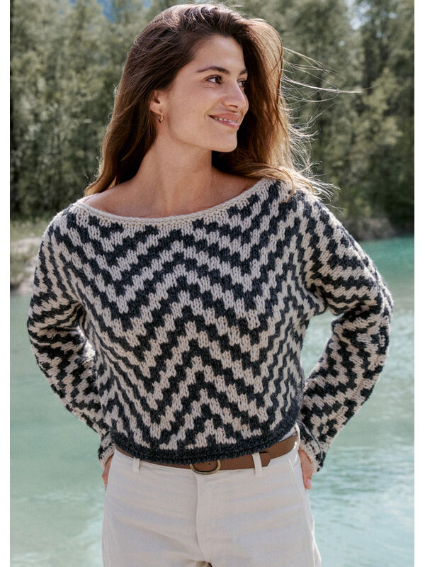 Lana Grossa PULLOVER Lala Berlin Lovely Cotton - Strikkeoppskrift (DK)