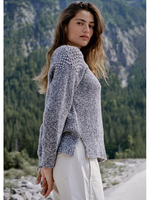Lana Grossa PULLOVER Cool Merino Print - Strikkeoppskrift (SE)