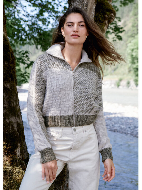 Lana Grossa JAKKE Natural Alpaca Pelo - Strikkeoppskrift (DK)