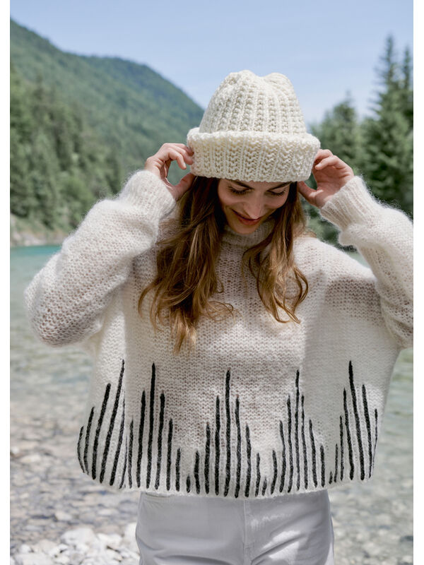 Lana Grossa PULLOVER Mohair Moda & Cool Merino - Strikkeoppskrift (DK)