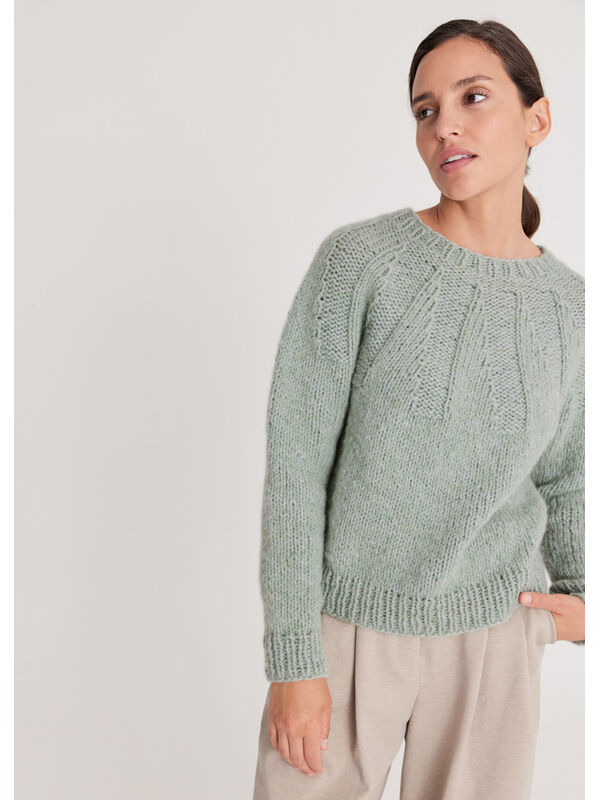 Lana Grossa PULLOVER Ecopuno Chunky - Strikkeoppskrift (SE)