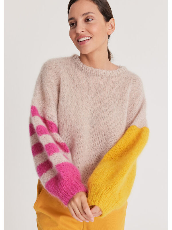Lana Grossa PULLOVER Mohair Moda - Strikkeoppskrift (DK)