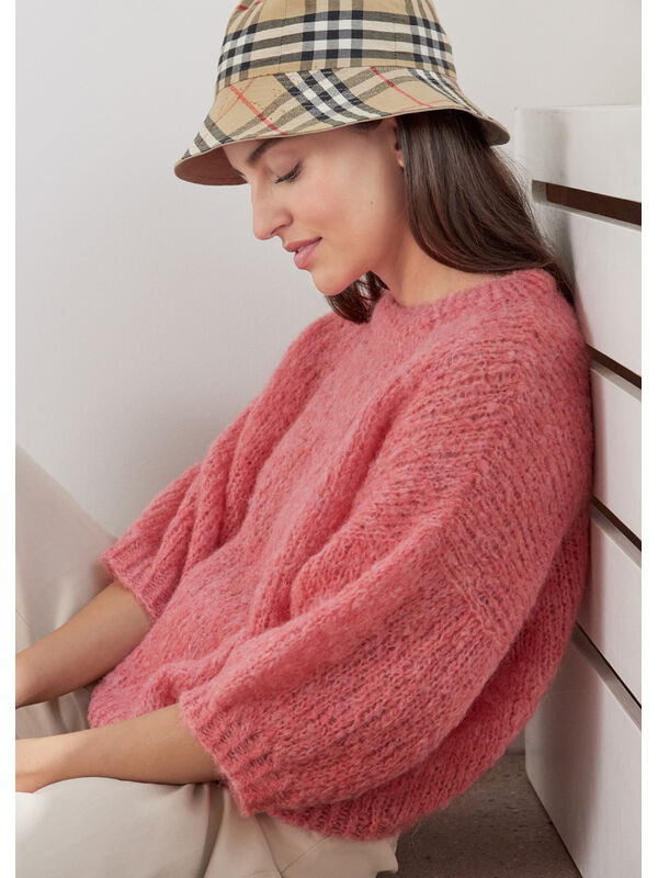 Lana Grossa PULLOVER Natural Alpaca Lungo - Strikkeoppskrift (SE)