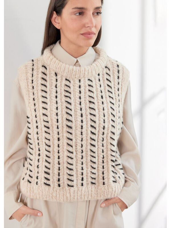 Lana Grossa SLIPOVER Alpaca Air - Strikkeoppskrift (DK)