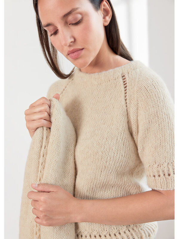 Lana Grossa PULLOVER Natural Alpaca Pelo - Strikkeoppskrift (SE)