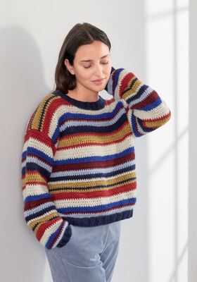PULLOVER Brigitte No. 2 - Strikkeoppskrift (SE) fra Lana Grossa