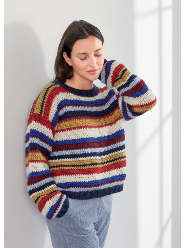 Lana Grossa PULLOVER Brigitte No. 2 - Strikkeoppskrift (SE)
