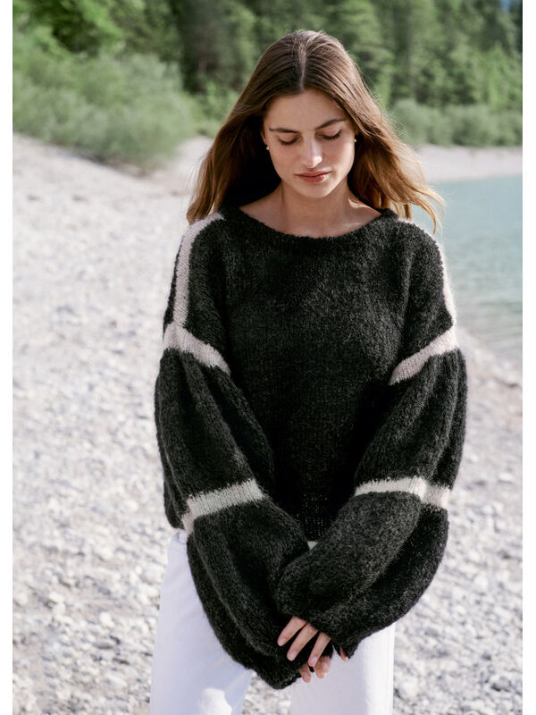 Lana Grossa PULLOVER Mohair Moda - Strikkeoppskrift (DK)