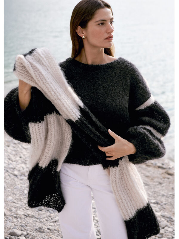 Lana Grossa SKJERF Mohair Moda - Strikkeoppskrift (DK)