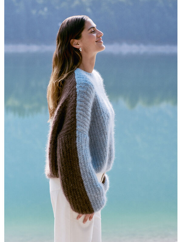 Lana Grossa PULLOVER Mohair Moda - Strikkeoppskrift (DK)