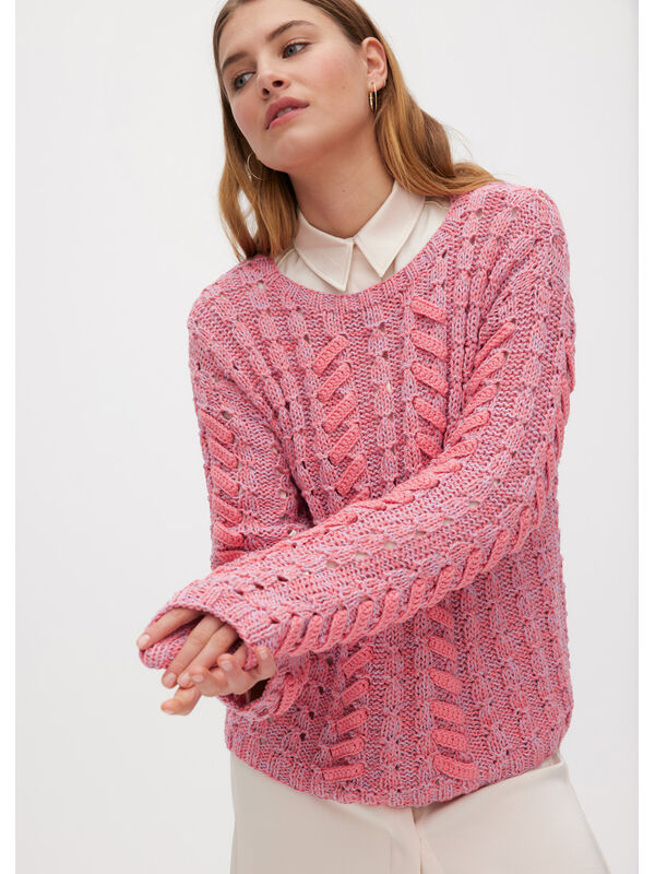 Lana Grossa PULLOVER Dodici & Setapura - Strikkeoppskrift (SE)