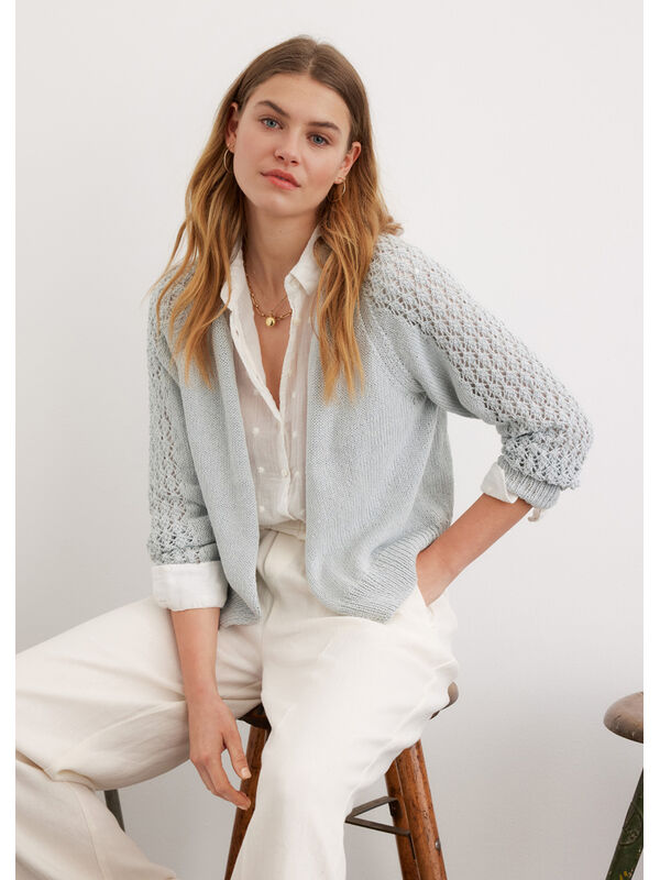 Lana Grossa CARDIGAN Landlust Sommerseide - Strikkeoppskrift (NO)