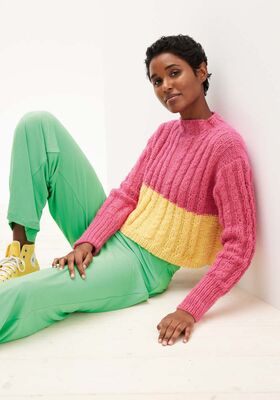 PULLOVER Brigitte No. 2 - Strikkeoppskrift (SE) fra Lana Grossa