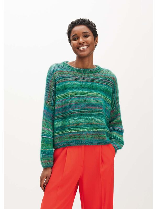 Lana Grossa PULLOVER Colorissimo & Silkhair - Strikkeoppskrift (SE)