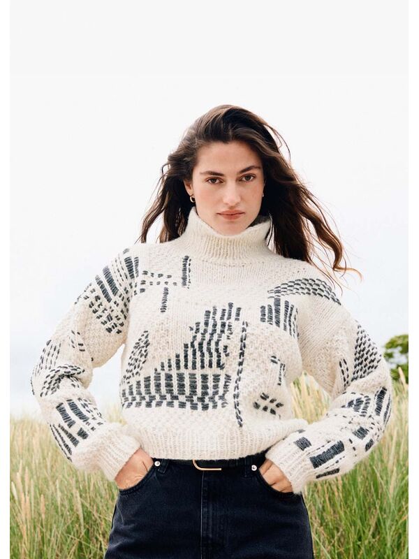 Lana Grossa PULLOVER Ecopuno Chunky & Cool Merino Big - Strikkeoppskrift (SE)