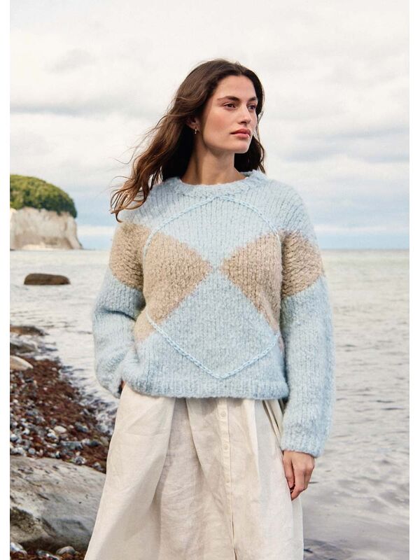 Lana Grossa PULLOVER Royal Alpaca & Brigitte No. 2 - Strikkeoppskrift (SE)
