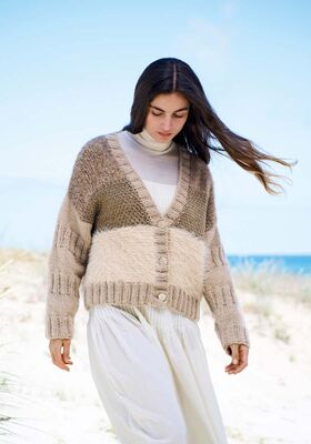 JAKKE  Avio & Basta & Lucida & Ecopuno Chunky - Strikkeoppskrift (SE) fra Lana Grossa