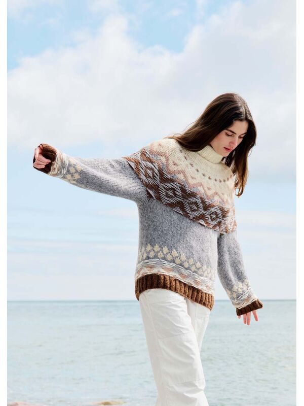 Lana Grossa PULLOVER Brigitte No. 2 - Strikkeoppskrift (SE)
