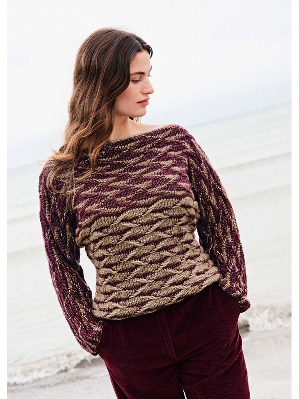 Lana Grossa PULLOVER Lucida - Strikkeoppskrift (SE)