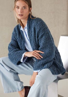 HEKLET CARDIGAN Alpaca Air II fra Lana Grossa