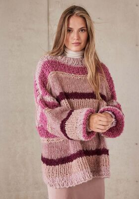 OVERSIZED GENSER Caramella, Alpaca Air II, Orsetto & Silkhair fra Lana Grossa