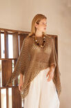 Lana Grossa HEKLET PONCHO Natural Superkid Tweed