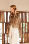 Lana Grossa HEKLET PONCHO Natural Superkid Tweed
