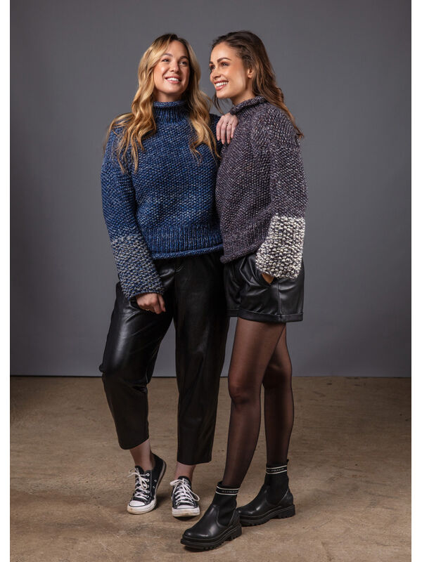 FILATI Studio PULLOVER Brigitte No. 5 Nature - Strikkeoppskrift (NO)