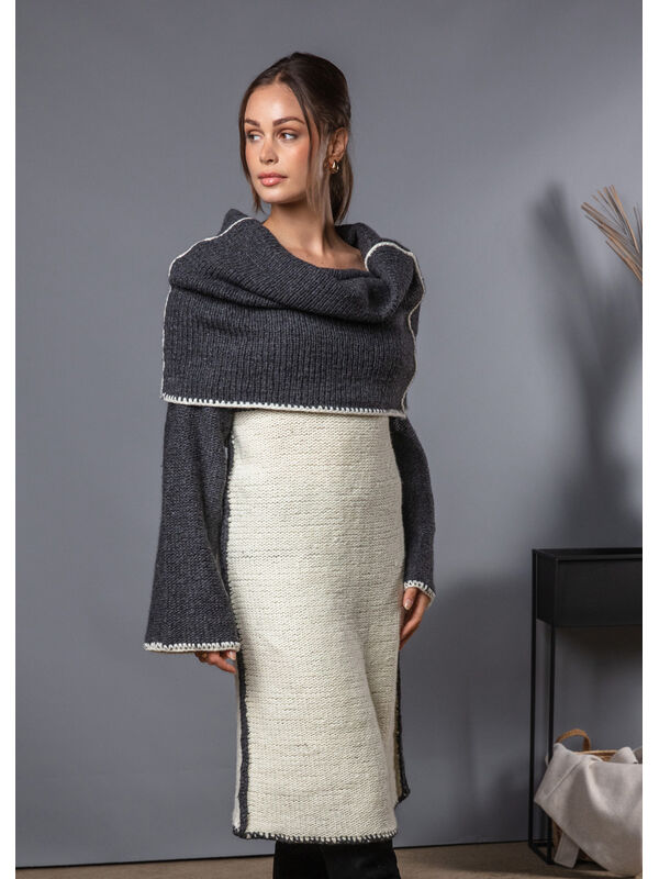 FILATI Studio VENDBAR KJOLE Solo Alta Moda Cashmere 16 - Strikkeoppskrift (SE)