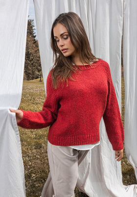 TOPDOWN PULLOVER Brigitte No. 2 - Strikkeoppskrift (NO) fra FILATI Studio