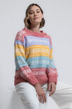FILATI Studio GENSER MED MØNSTERSTRIPER Natural Alpaca Pelo