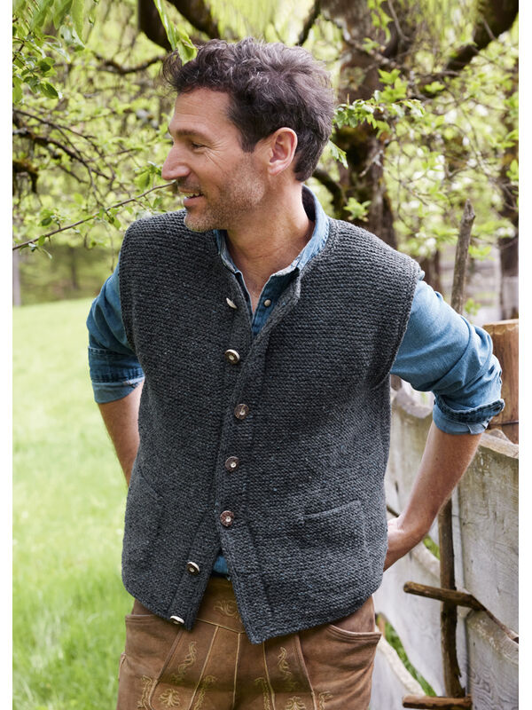Lana Grossa VEST Landlust Soft Tweed 90 - Strikkeoppskrift (SE)