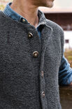 Lana Grossa VEST Landlust Soft Tweed 90 - Strikkeoppskrift (SE)