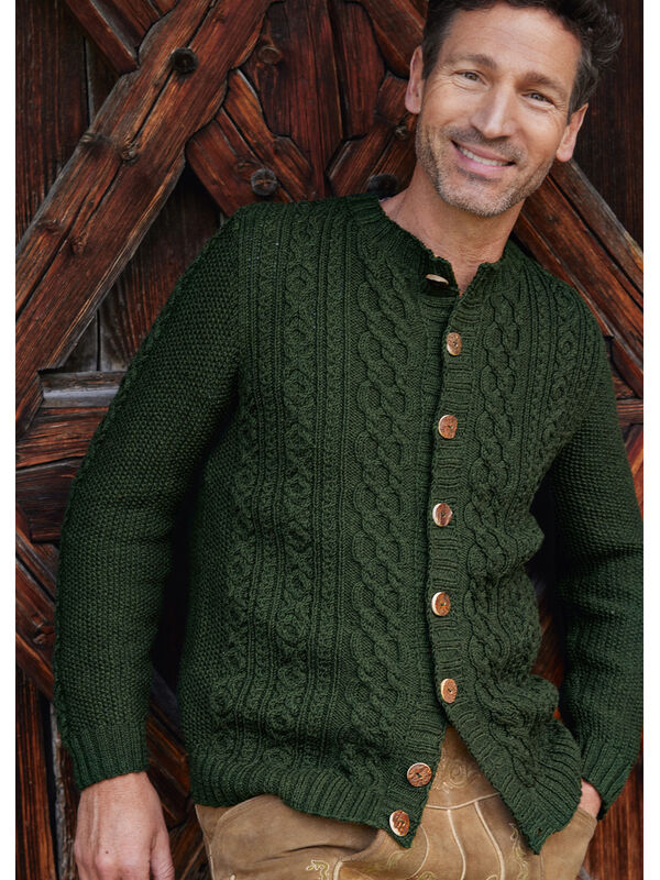 Lana Grossa CARDIGAN (MANN) Cool Wool - Strikkeoppskrift (SE)