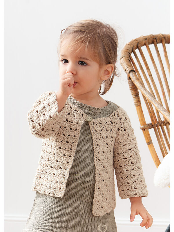 Lana Grossa JAKKE Soft Cotton - Strikkeoppskrift (DK)