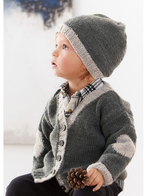 Lana Grossa JAKKE Cool Wool Big - Strikkeoppskrift (DK)