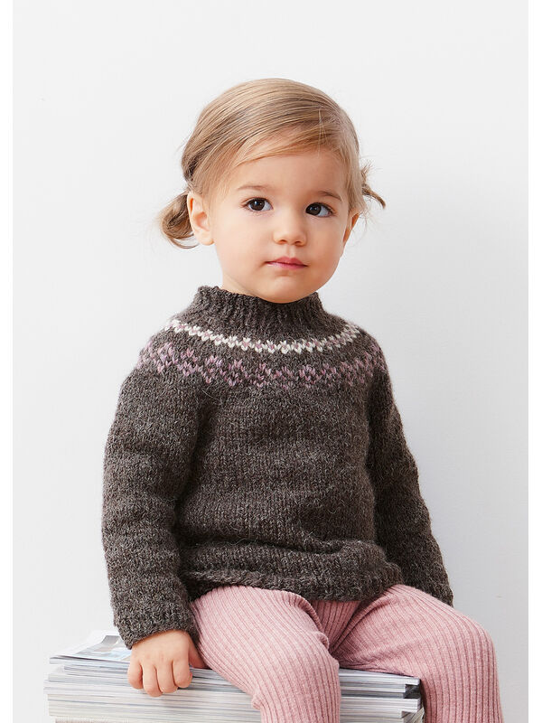 Lana Grossa PULLOVER Alta Moda Alpaca - Strikkeoppskrift (DK)