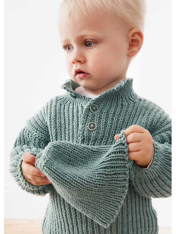 Lana Grossa LUE Cool Wool Big Mélange - Strikkeoppskrift (DK)