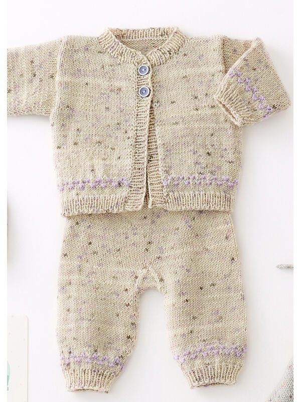 Lana Grossa JAKKE Cool Wool Baby Print Punto & Cool Wool Baby - Strikkeoppskrift (DK)