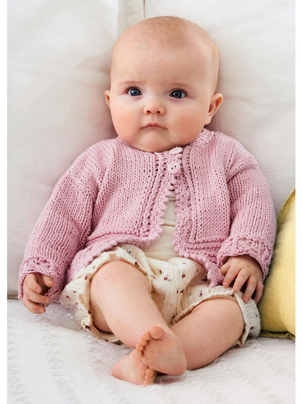 Lana Grossa JAKKE Soft Cotton - Strikkeoppskrift (DK)