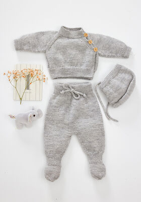 SLÅ-OM-JAKKE Cool Wool Baby - Strikkeoppskrift (DK) fra Lana Grossa