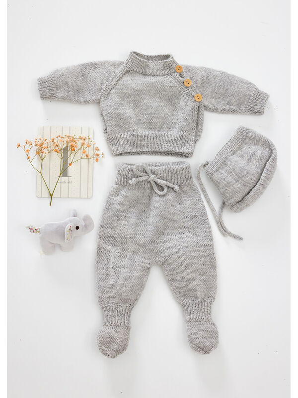 Lana Grossa SLÅ-OM-JAKKE Cool Wool Baby - Strikkeoppskrift (DK)
