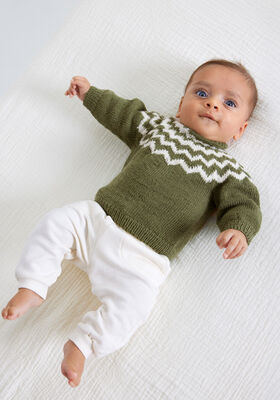 PULLOVER Cool Wool Baby - Strikkeoppskrift (DK) fra Lana Grossa