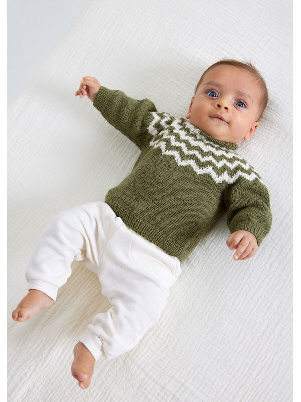 Lana Grossa PULLOVER Cool Wool Baby - Strikkeoppskrift (DK)
