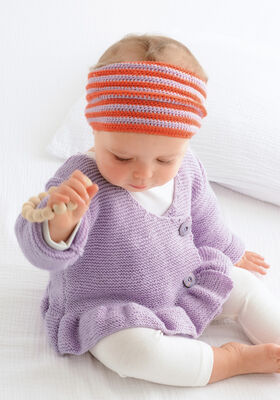 SLÅ-OM-JAKKE Cool Wool Baby - Strikkeoppskrift (DK) fra Lana Grossa