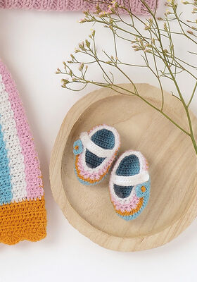TØFLER Cool Wool Baby - Strikkeoppskrift (DK) fra Lana Grossa