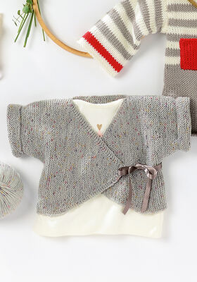 OMSLAGSJAKKE Cool Wool Baby - Strikkeoppskrift (NO) fra Lana Grossa