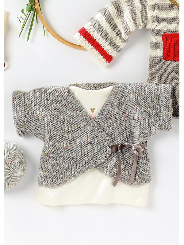 Lana Grossa OMSLAGSJAKKE Cool Wool Baby - Strikkeoppskrift (NO)