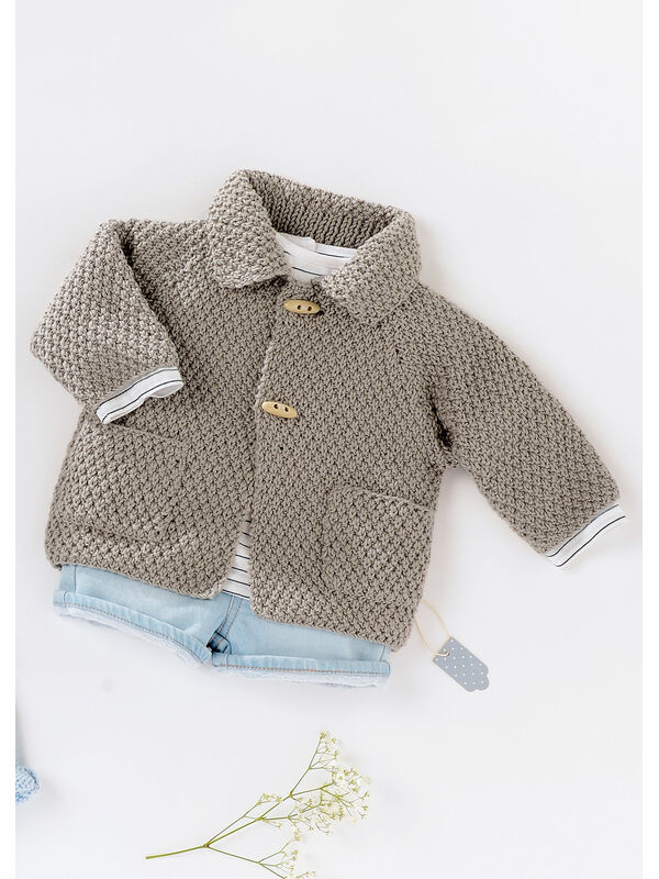 Lana Grossa JAKKE Soft Cotton - Strikkeoppskrift (DK)