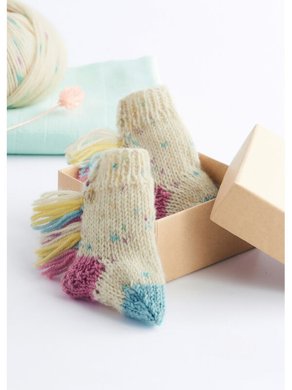 Lana Grossa SOKKER Cool Wool Baby Print Punto & Cool Wool Baby - Strikkeoppskrift (DK)